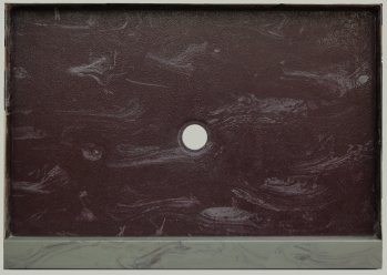 Single Threshold Custom Shower pan with integral contrasting color threshold